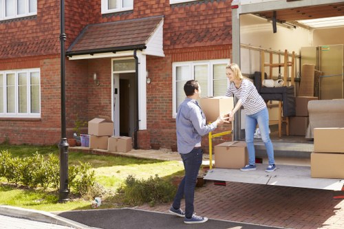 Household items loaded for a move from Grahame Park