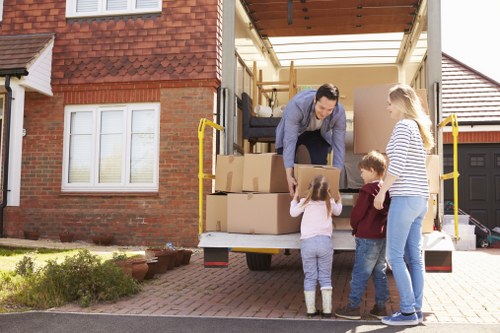 Local removal team handling a flat move with careful loading